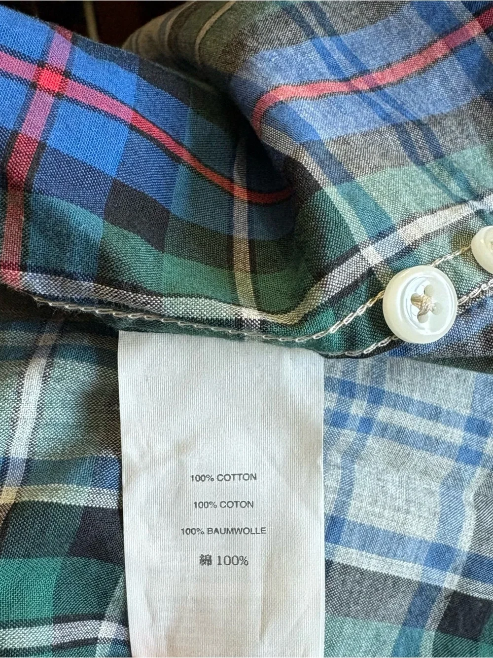J Crew Classic fit NWT Shirt Sz Large Preppy Multicolored Tartan Plaid lt weight